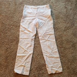 White H&M linen and cotton pants